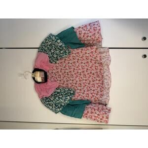 Boden Girls Floral Ruffle Layered Cape